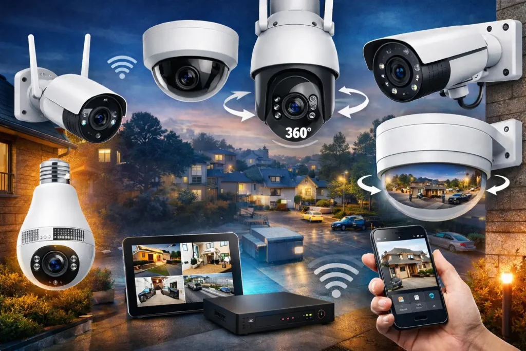 variedad de camaras de seguridad